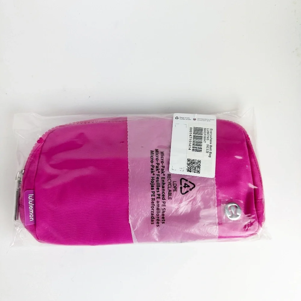 NWT Lululemon SONIC PINK Logo Everywhere 1L Belt Bag Fanny Hip Pack Crossbody - Picture 3 of 7